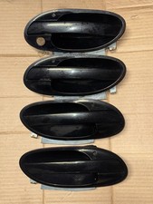 02-08 BMW E65 750 760 FRONT & REAR EXTERIOR DOOR HANDLES SAPPHIRE METALLIC BLK picture