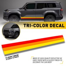 Classic Retro Style Stripe Tri-Color Decal Sticker skirt Side Fit Toyota/Lexus picture