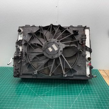 06-10 BMW E60 E61 528i 530i RADIATOR AC CONDENSER COOLING FAN SHROUD ASSY OEM picture