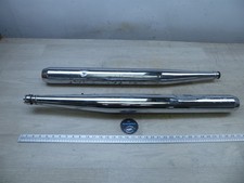 1974-75 Yamaha RD200 Y21272. OEM exhaust mufflers tail pipes picture