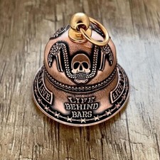 LIFE BEHIND BARS Live to Ride Copper Coin Biker Guardian Gremlin Bell picture