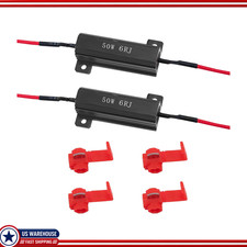 2Pcs 50W 6Ohm LED Load Resistor Kit, Black Resistor Turn Signal picture