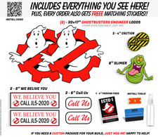 Ghostbusters Engineer CLING Set 2 Waterproof/UVproof Removable cling decals picture