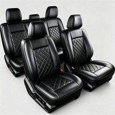 5-Seat Covers Front Rear For 2002-2027 Dodge RAM 1500/2500/3500Fabric Breathable picture