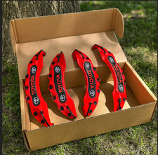4X RED Brake Caliper Covers for Toyota Corolla, Camry, C-HR, RAV4, Hilux, Prius picture