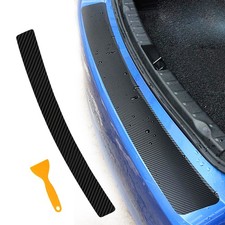 Rubber Car Rear Bumper Protector Trim Strip Trunk Sill Guard Scratch Pad Cover picture