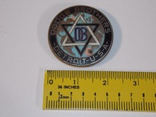 Rare 1917-1925 Dodge Brothers DB Automobile Radiator Emblem Brass Car Hood Badge picture