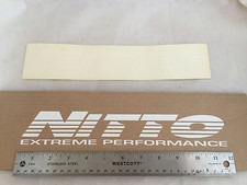 ONE NEW Small White NITTO Tires Windshield Vinyl Sticker Decal 12