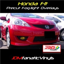 09-14 FIT Yellow fog light Overlays TINT Vinyl Film Wrap JDM EDM Mugen PRECUT  picture