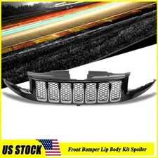 For 14-16 Grand Cherokee 5.7L/6.4L Black Honeycomb Mesh/Chrome Ring Front Grille picture