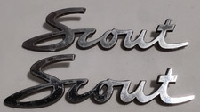 RARE Original International Harvester Scout 80 800 Fender Script Emblems OEM (2) picture