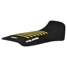 1996-04 Polaris Sportsman 335-700 Seat Cover  BLACK/BRIGHT YELLOW ribs LOGO #218 picture