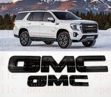 2021-2024 GMC YUKON YUKON XL Front Rear Tailgate Gloss Black OVERLAY Emblem picture
