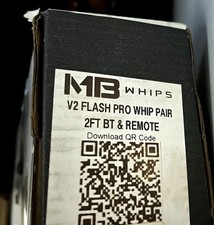 MB Whips V2 Flash Pro 2ft Whip Pair Bluetooth & Remote, 2FT BT & MISSING REMOTE picture