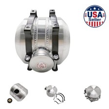 1.75 Gallon 8x8 Inch Aluminum Spun Round Fuel Gas Tank Center Fill 1/4 NPT picture