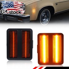 2X Full Amber LED Front Side Marker Lights For 1973-1977 Sprint El Camino Malibu picture