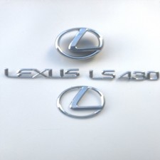 2001-2006 Lexus LS430 5pc Emblem Badge Set Front Rear Grille Trunk OEM w/ Plugs picture