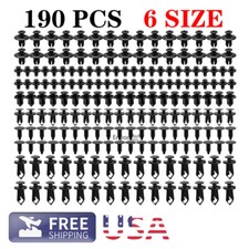190Pcs Bumper Clips Retainer Auto Car Rivets Fastener Fender Push Pin Trim picture