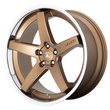 22x9 Asanti Black ABL31 REGAL Satin Bronze With Chrome Lip Wheel 5x115 (15mm) picture