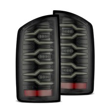 For 07-08 Dodge Ram Alpharex Luxx Alpha Black Sequential LED Tail Lights Lamps picture