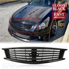 For Infiniti G37 G25 2010-2013 Q40 4 Door Sedan Gloss Black Front Bumper Grille picture