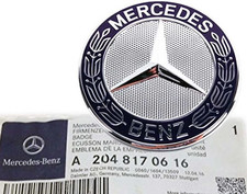 Fit For Mercedes-Benz Blue Flat Front Hood Emblem AMG Badge LAUREL WREATH NEW picture