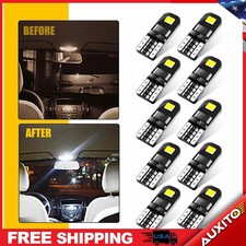 10Pcs AUXITO 194 T10 168 W5W LED White SMD CANBUS Free Error Wedge Light Bulb P picture
