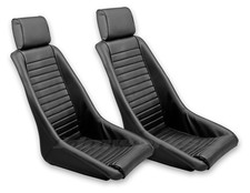 RETRO CLASSIC KPGC12 VINTAGE RACING BUCKET SEATS (ALL PVC) PAIR picture