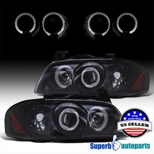 Fits 2004-2006 Sentra Smoke Halo Projector Headlight Glossy Shiny Black picture
