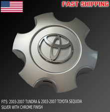 Sequoia Tundra 2003 04 05 06 07 CENTER HUB CAP SILVER CHROME 56069440 FOR Toyota picture