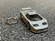 Bugatti EB110 Keychain Silver Hot Wheels Matchbox 1994 picture