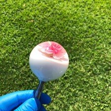 MrGrip 2.25 inch resin flower round shift knob 12MMx1.25 pink JDM hotrod picture