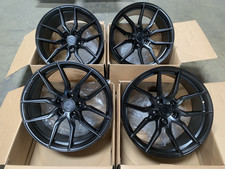 20x9 F +30 | 20x10.5 R +35 |  AodHan AFF1  5x120  Matte Black Wheels  (Used Set) picture