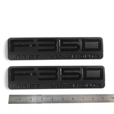 2PC Black Side Fender Emblem Nameplate Badge for 2005-2007 F350 picture