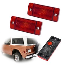 2PC Side Marker Light Lens Rear Set Fit For 1970-1972 Ford F-100 F-250 F-350 Red picture