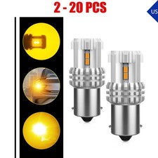 2-20X 1156 7506 BA15S P21W Amber/Yellow 3020SMD LED Turn Signal Tail Light Bulbs picture