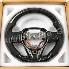 New Carbon Fiber Steering Wheel for Toyota Camry Rav4 Corolla W/ Button 2018-23 picture