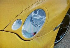 01-04 Porsche 996 EuroTunr Headlight Covers Trim set PAINTED 92U SILVER Made USA picture
