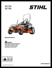 STIHL RZ 752 760 Lawn Mower Instruction Manual User Guide: 60 Pages picture