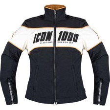 ICON 2822-1679 Women's Hella 4 Icon 1000 Slabtown Jacket Off-Road Black Large LG picture