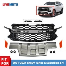 For 2021-2024 Chevy Tahoe & Suburban Z71 Front Bumper Grille Kit w/ Skid Plate picture