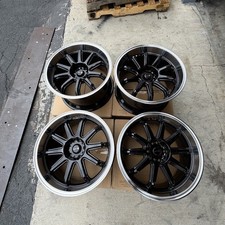 Used 18x8.5/18x9.5 Vors SP2 5x114.3 35 73.1 Black Machined Lip Wheels set-4 picture
