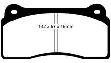 EBC Orangestuff Front Brake Pads for Jaguar XKR & Aston Martin DB7 – Fits picture
