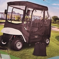 NEW 10L0L 2 Seater Golf Cart Enclosure 4-Sided Black | ACC-F55-SZ picture