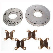 2011-2013 Arctic Cat Prowler 700 HDX Front & Rear Brake Rotors & Brake Pads picture