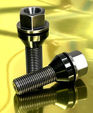 14x1.5 19HEX 28mm 60Degree Floating Seat Detailed Black Titanium Lug Bolt 20 set picture