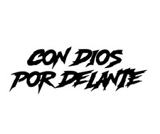 Con Dios Por Delante Car Bumper Window Laptop Vinyl Decal Sticker Religion God picture