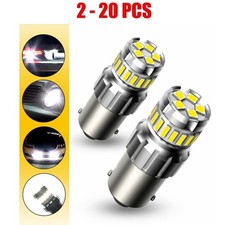 2-20X 1156 Turn LED Signal Light Bulb Reverse Backup Canbus DRL Error Free White picture