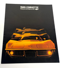 Vtg 1969 Chevrolet Corvette Prestige Dealer Sales Brochure Stingray Hardtop picture