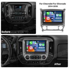 Android 15 Car Carplay Stereo Radio For 2014-2018 Chevrolet Silverado GMC Sierra picture